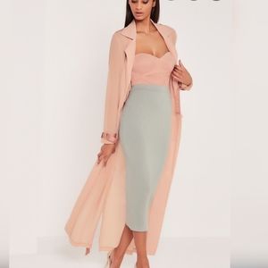 Missguided x Carli Bybel Jade midi skirt